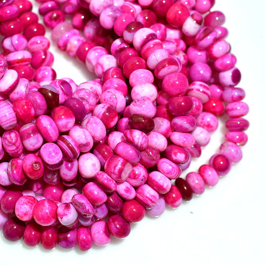 Rich Dark Pink Opal Beads – Smooth Polished Beads for Custom Gemstone Jewelry