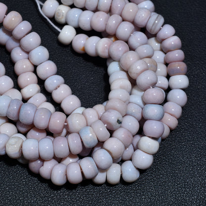 Orchid Aura Pink Opal Gemstone Beads – Smooth Rondelle Wholesale Strand For Jewelry Designers