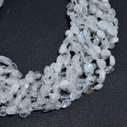 Luminous Rainbow Moonstone Smooth Nuggets Beads – Wholesale Natural Gemstone Strand For Jewelry Makers
