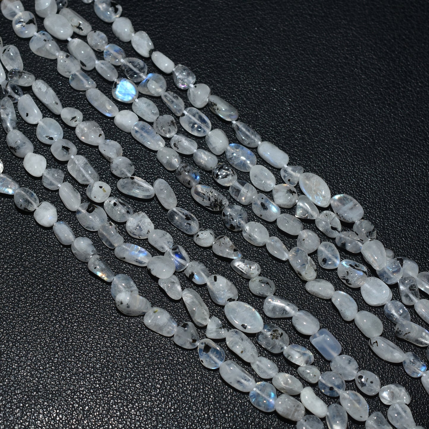 Luminous Rainbow Moonstone Smooth Nuggets Beads – Wholesale Natural Gemstone Strand For Jewelry Makers