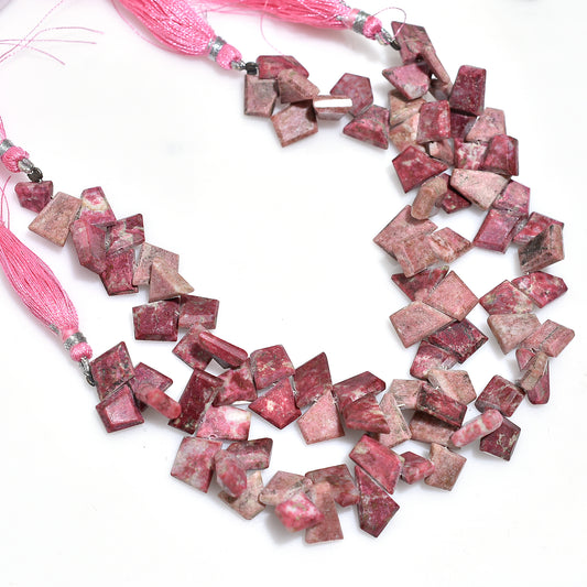 Beautiful Pink Rhodochrosite Faceted Uneven Beads – Wholesale Gemstone Strand For Jewelry & Crafts