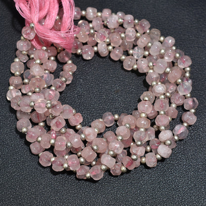 Charming Rose Quartz Beads – Watermelon Carving Gemstone Wholesale Strand For Beading & Crafts