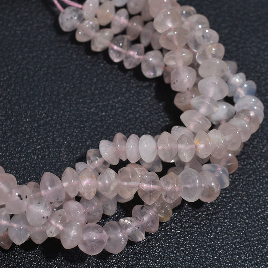 Soft Pink Rose Quartz Button Beads – 12.5 Inch Wholesale Gemstone Strand For Jewelry Designers & Crafters