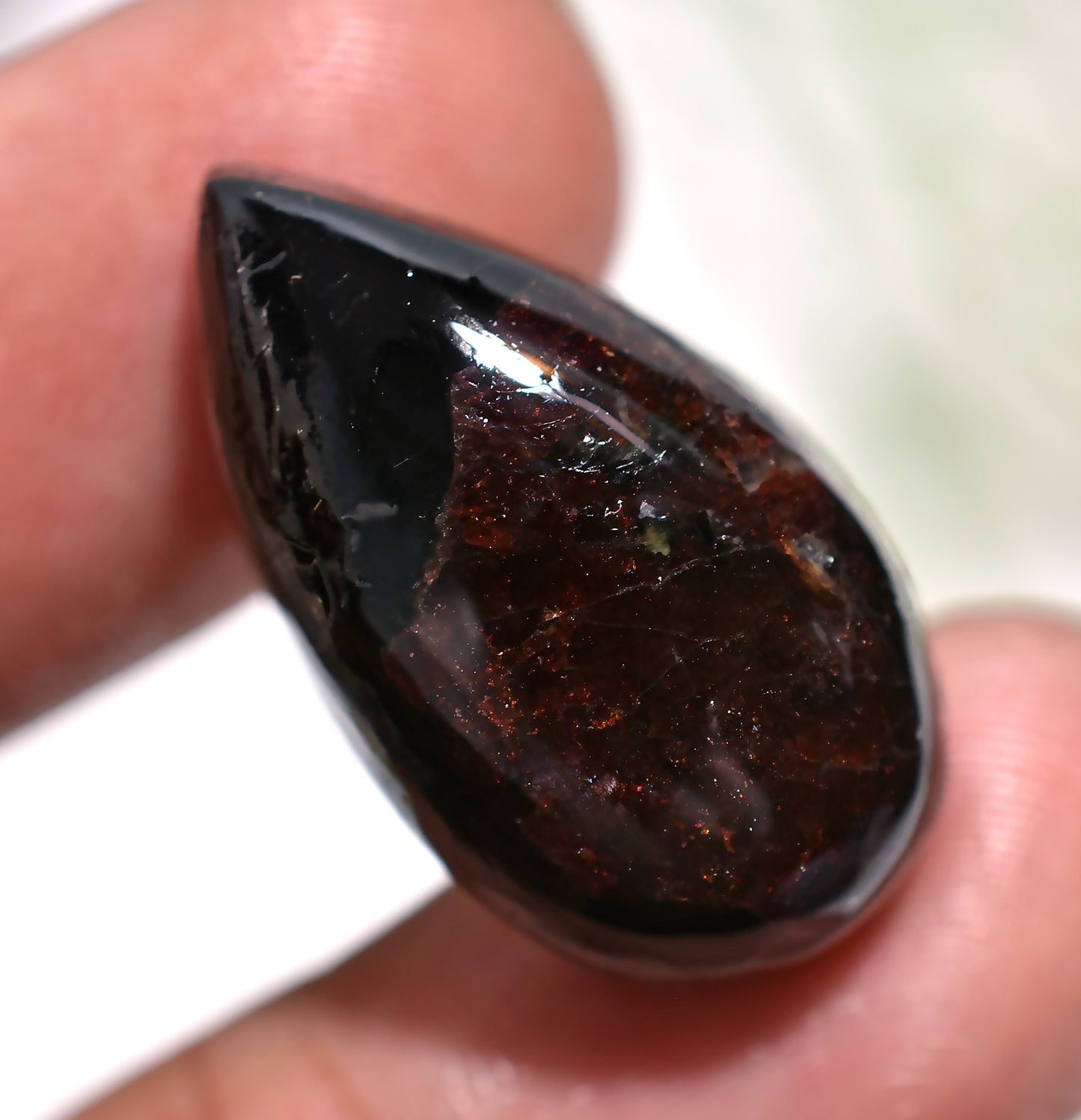 Natural Ruby Tourmaline Cabochon – Wholesale Loose Gemstone for Designers (15x25x6mm,/33ct)