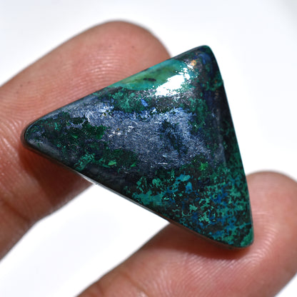 Rare Shattuckite Cabochon – Bold and Brilliant Gem for Custom Accessories (30x20x4mm,/43ct)
