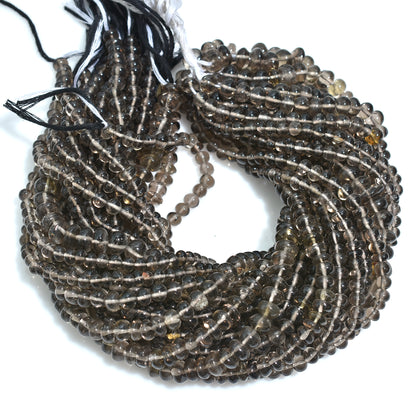 Beautiful Brown Smoky Quartz Beads Strand Natural Tiny Rondelle Gemstone Strand For Wholesale Jewellery