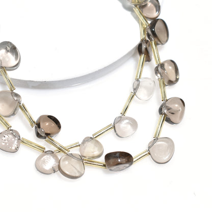 Natural Smoky Quartz Smooth Pear Beads – Wholesale Gemstone Strand For Crafts & Jewelry