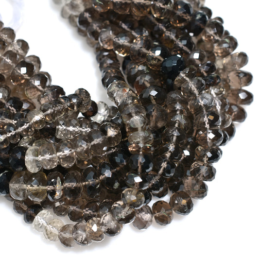 Shadowlight Faceted Smoky Brown Gemstones – Elegant Earth-Tone Beads for Jewelry