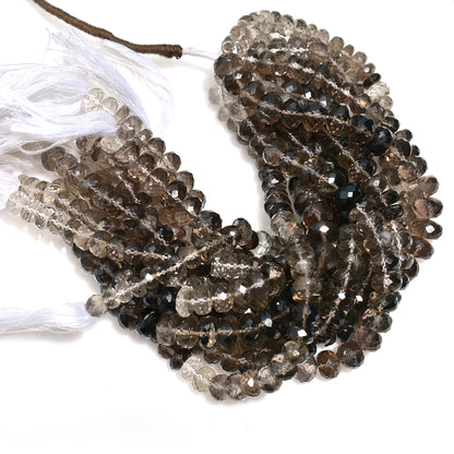 Shadowlight Faceted Smoky Brown Gemstones – Elegant Earth-Tone Beads for Jewelry
