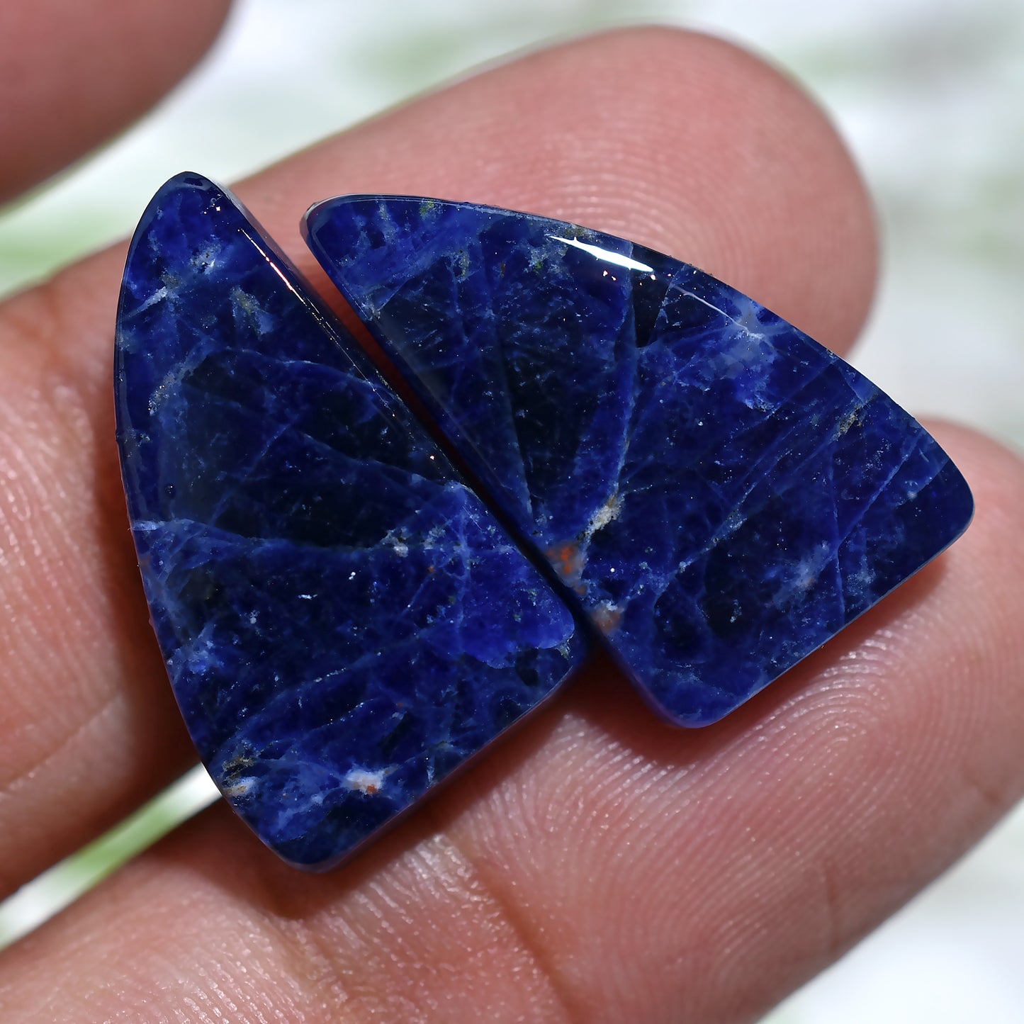 Dreamy Blue Sodalite Earrings Pair – Natural Matched Gemstone for Handcrafted Jewelry