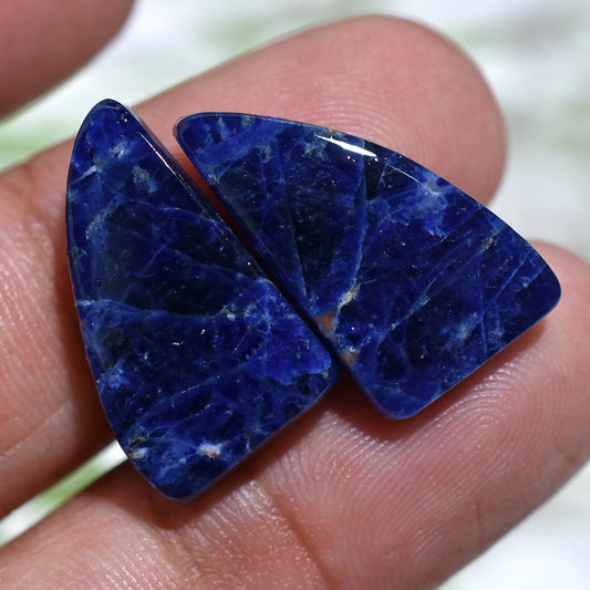 Dreamy Blue Sodalite Earrings Pair – Natural Matched Gemstone for Handcrafted Jewelry