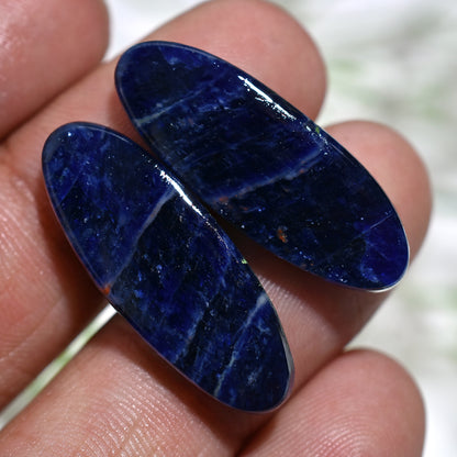 Ocean Blue Sodalite Pair – Natural Gemstones for Jewelry Projects