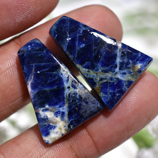 Elegant Sodalite Earrings Pair – Wholesale Natural Brilliant Blue Gemstones for Personalized Jewelry