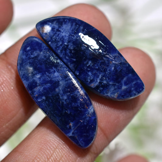 Bold Blue Sodalite Gemstone Pair – Wholesale Natural Matched Earrings Pair