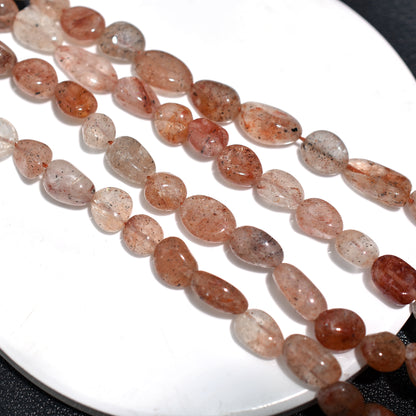 Blushing Pink Strawberry Quartz Smooth Nuggets Beads – Wholesale Gemstone Strand For Jewelry Making