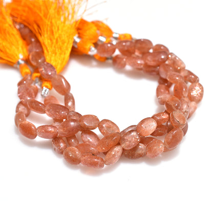 Wholesale Sparkling Sunstone Nuggets Beads –  7inch Tumbled Gemstone Strand for Jewelry Making