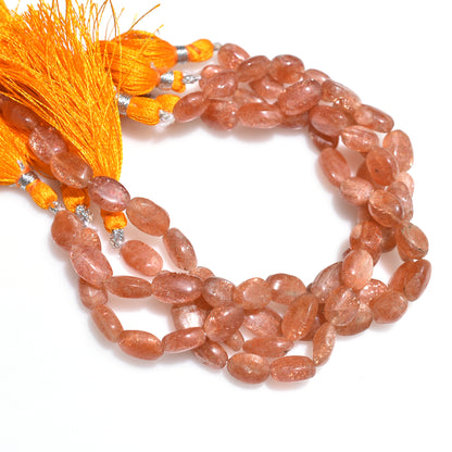 Wholesale Sparkling Sunstone Nuggets Beads –  7inch Tumbled Gemstone Strand for Jewelry Making