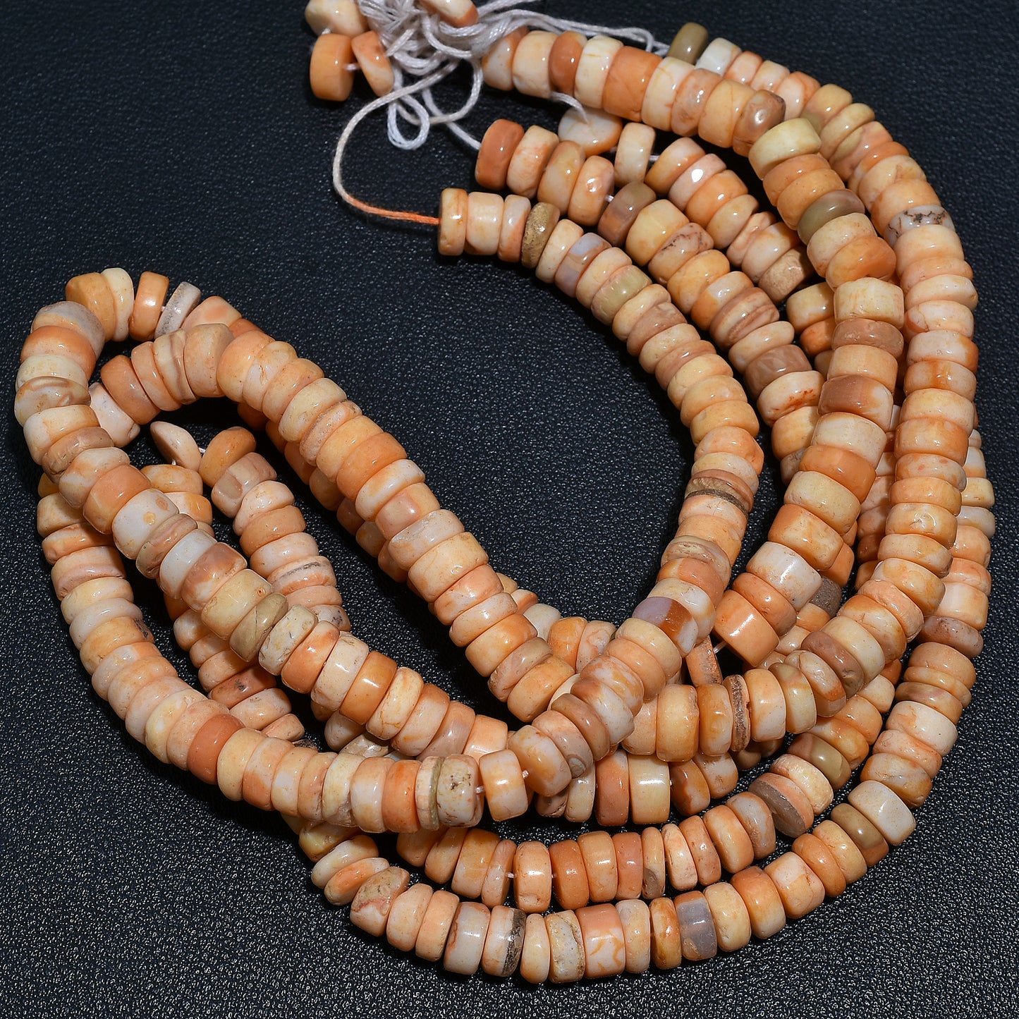 Wholesale Tyre Shape Orange Boulder Opal Beads – Unique Smooth Heishi Gemstones