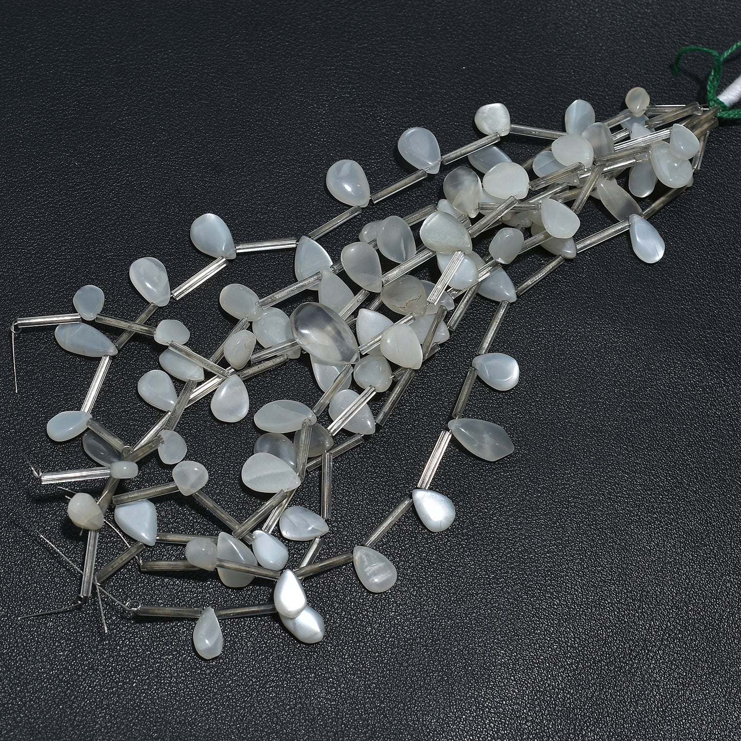 Delicate Off-White Moonstone Pear Beads– Soft Toned Gemstones for Wholesale Jewelry