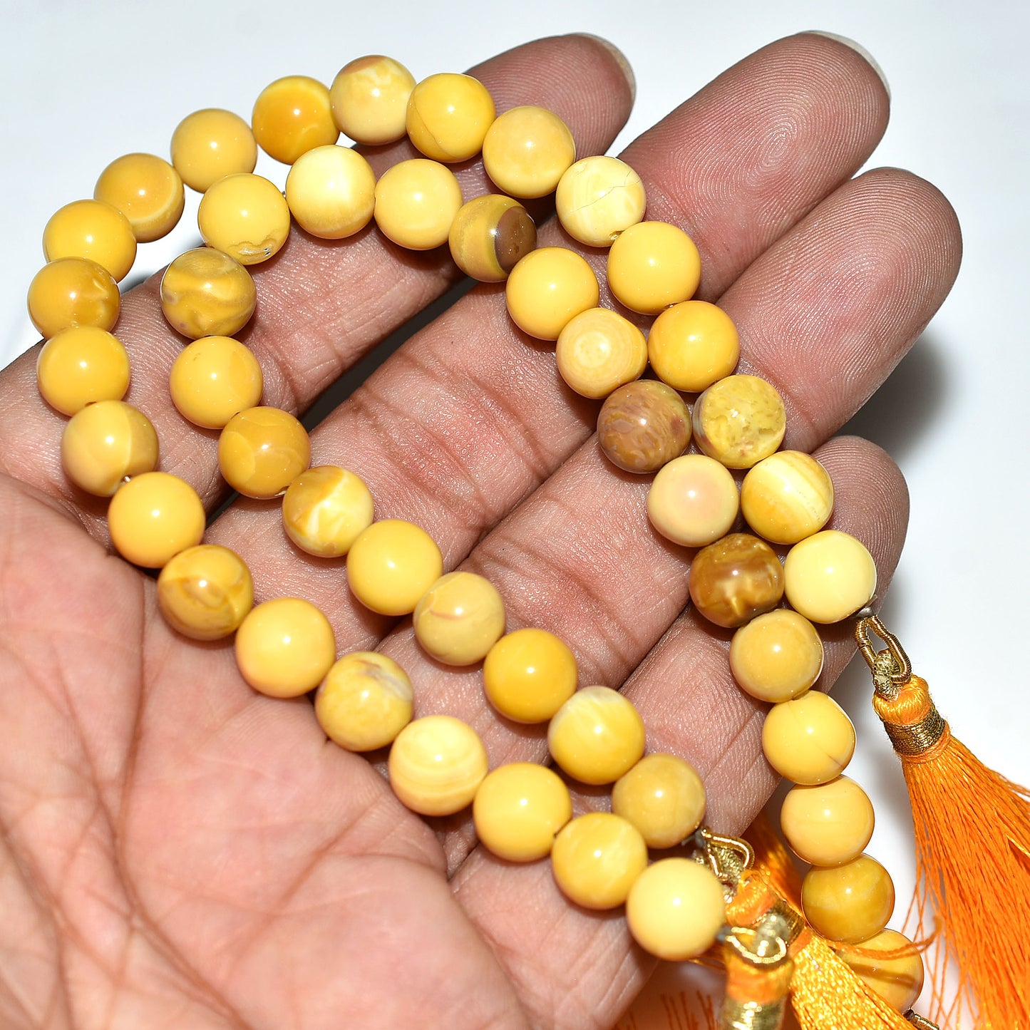Natural Yellow Opal Beads – Warm Golden Gemstone Strand for Jewelry Making