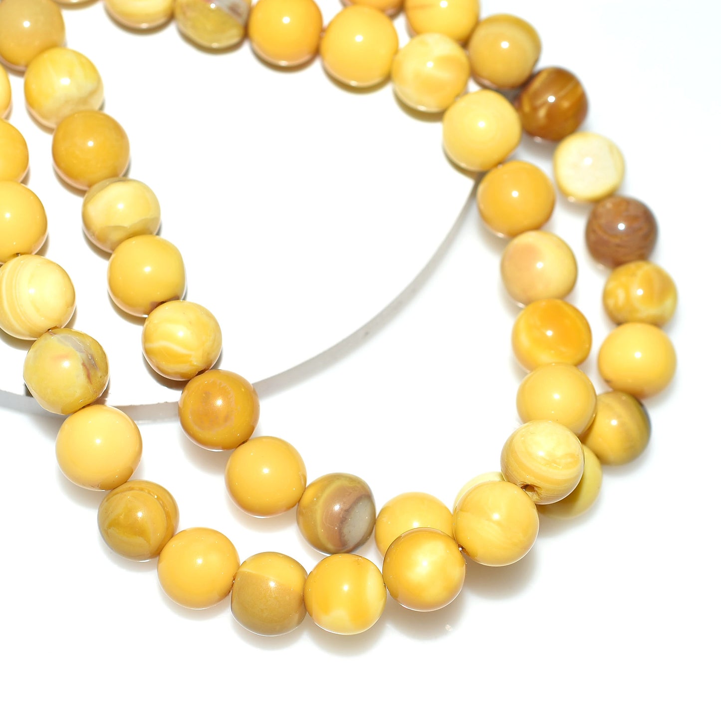 Natural Yellow Opal Beads – Warm Golden Gemstone Strand for Jewelry Making