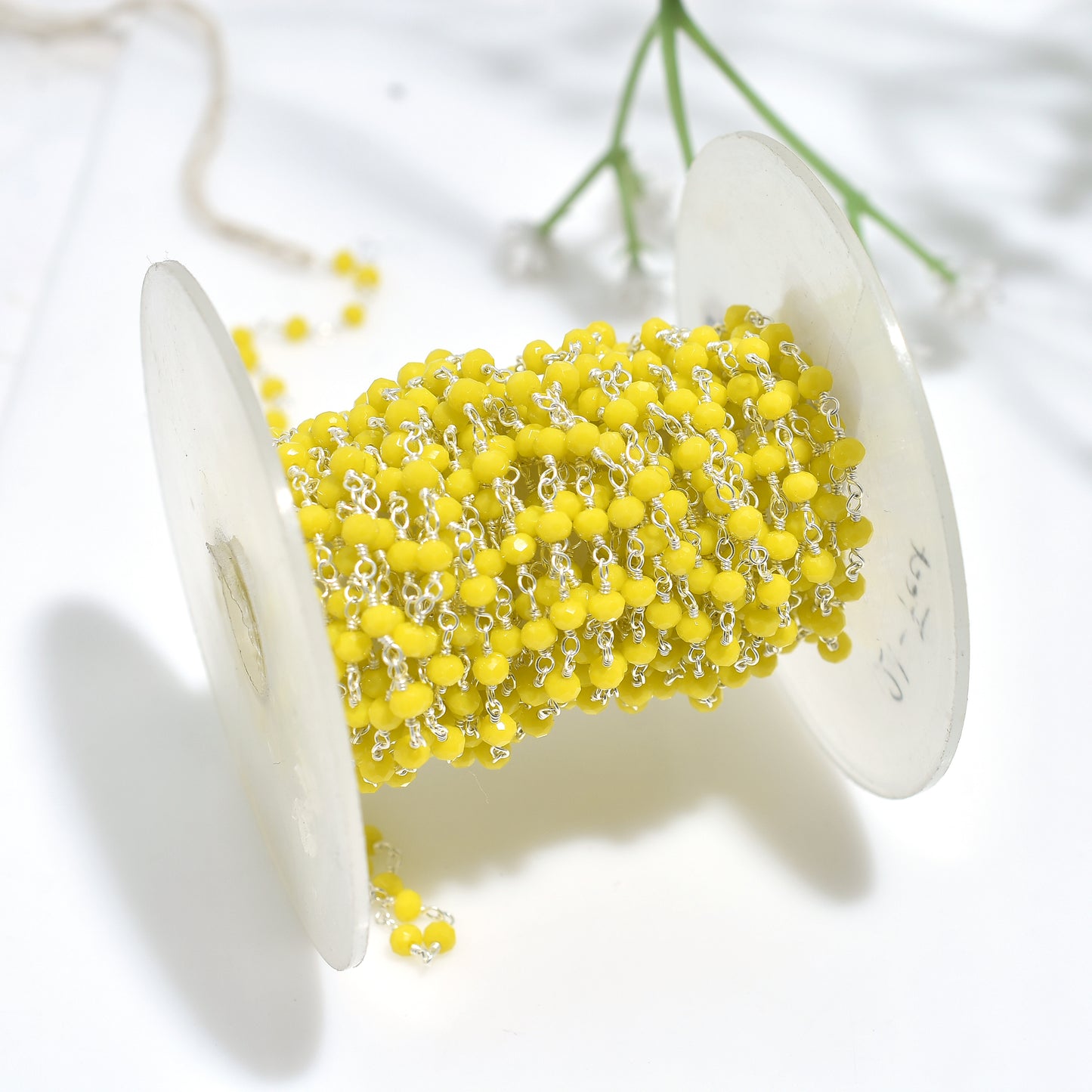 Trending Yellow Jade Silver Rosary-Wholesale Jewellery Handcrafted Stone Beads Chains Lot