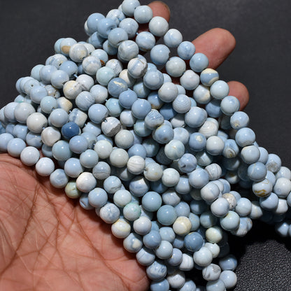 Heavenly Blue Opal Sphere Beads – Natural Gemstone Beads for Designers