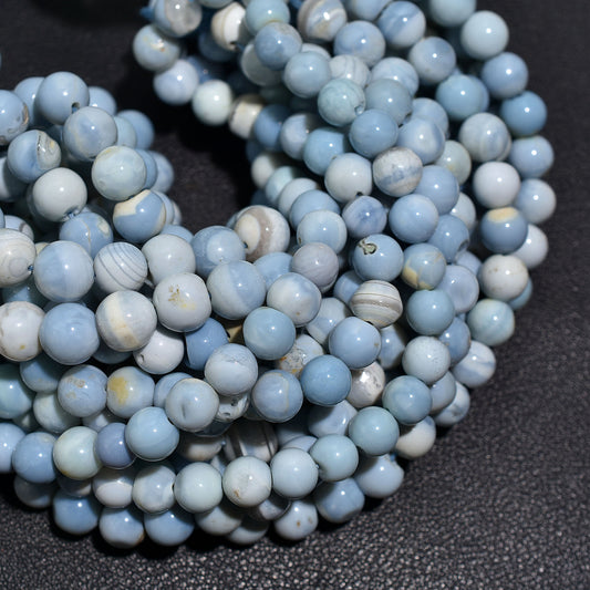 Heavenly Blue Opal Sphere Beads – Natural Gemstone Beads for Designers