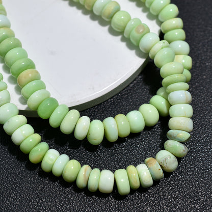 Mint Green Opal Beads – Wholesale Smooth Rondelle Gemstone Strand for Jewelry