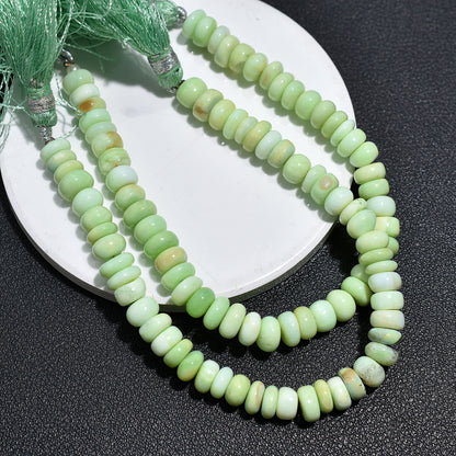 Mint Green Opal Beads – Wholesale Smooth Rondelle Gemstone Strand for Jewelry