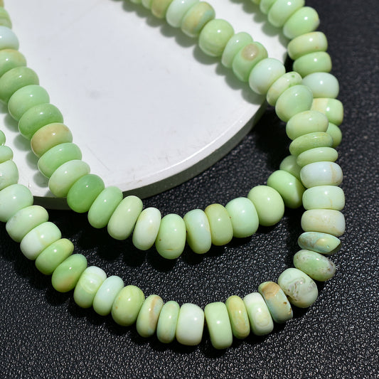 Mint Green Opal Beads – Wholesale Smooth Rondelle Gemstone Strand for Jewelry