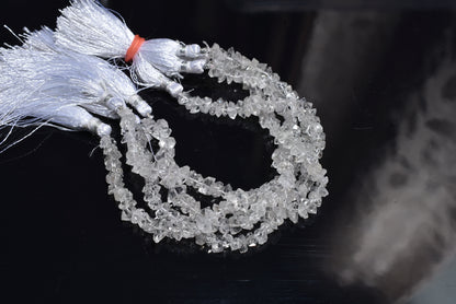 Real Herkimer Diamond Uneven Beads – Raw Quartz Crystal Strand for Wholesale StoneJewelry