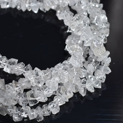 Real Herkimer Diamond Uneven Beads – Raw Quartz Crystal Strand for Wholesale StoneJewelry