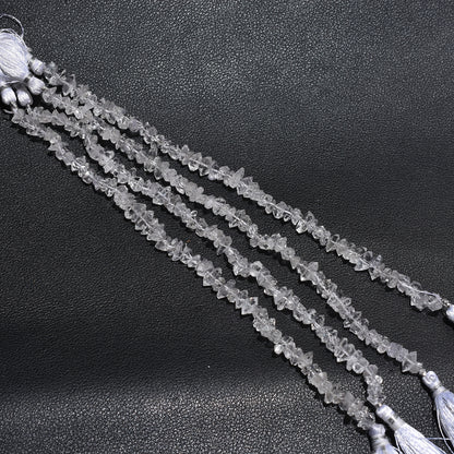 Real Herkimer Diamond Uneven Beads – Raw Quartz Crystal Strand for Wholesale StoneJewelry