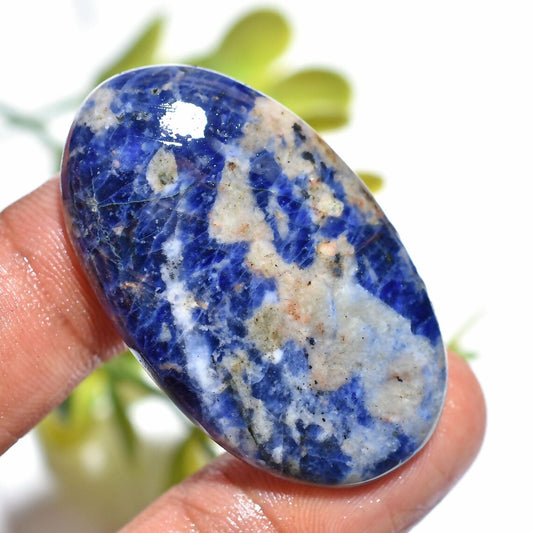 Natural Sodalite Cabochon – Smooth Blue Gemstone for Jewelry Making