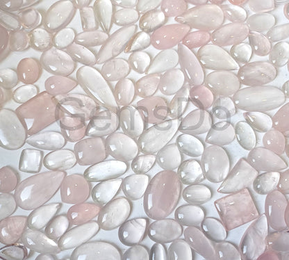 Natural Rose Quartz Gemstone Lot – Polished Bulk Pink Crystal Stones for Jewelry, Healing & Craft Projects