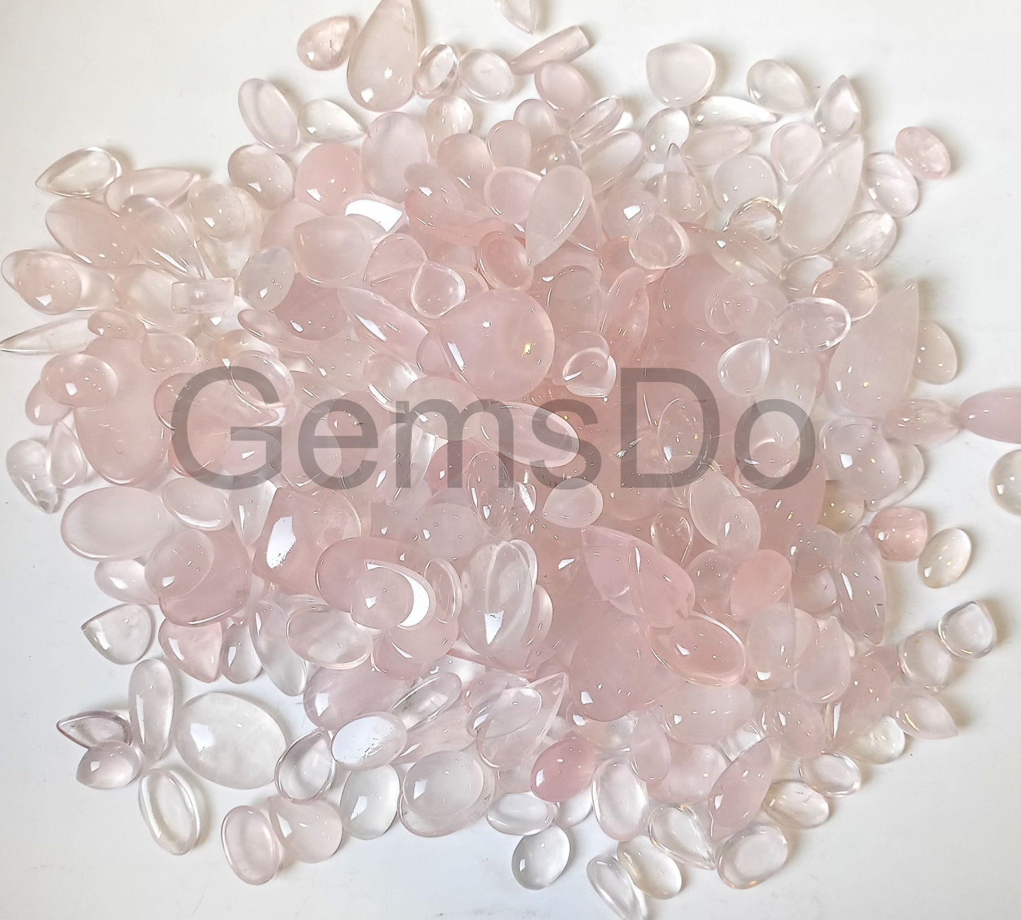 Natural Rose Quartz Gemstone Lot – Polished Bulk Pink Crystal Stones for Jewelry, Healing & Craft Projects