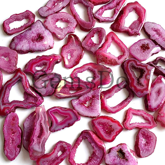 Wholesale Pink Window Druzy Gemstone Lot – Sparkling Quartz Geode Cabochons For Jewelry Suppliers