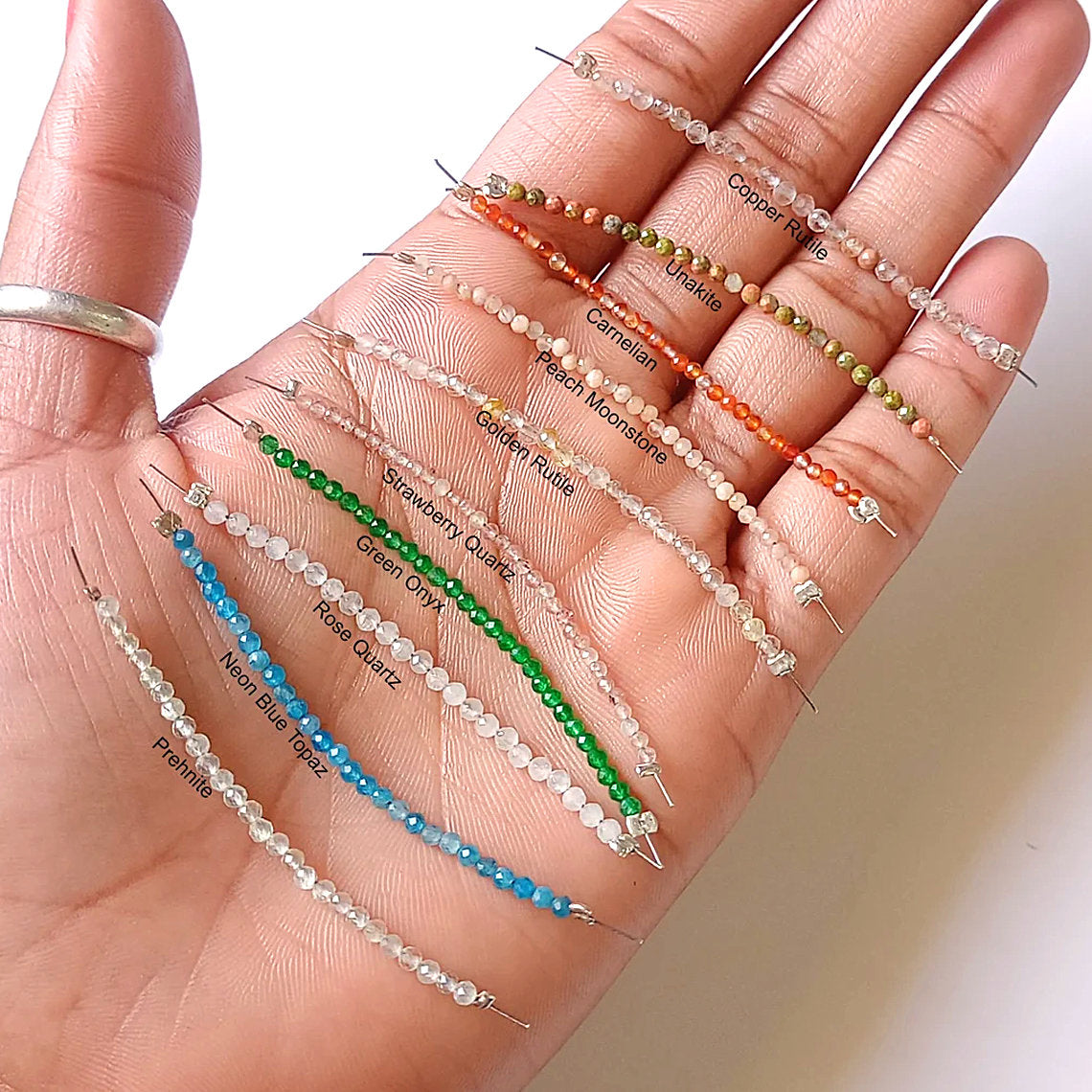 Wholesale 2mm Rondelle Faceted Beads – Tiny Gemstones for Woman