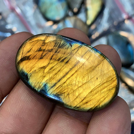 High-Quality Rainbow Labradorite Cabochon – Natural Loose Gemstone for Jewelry