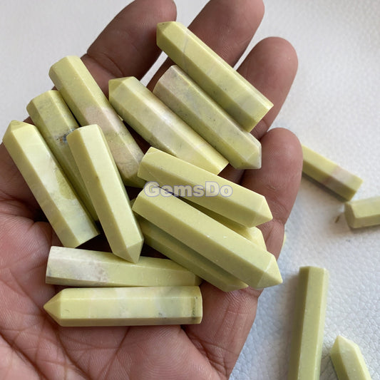 Natural Zahar Mohra Crystal Point – Faceted Pencil Gemstone Obelisk (24-40mm)