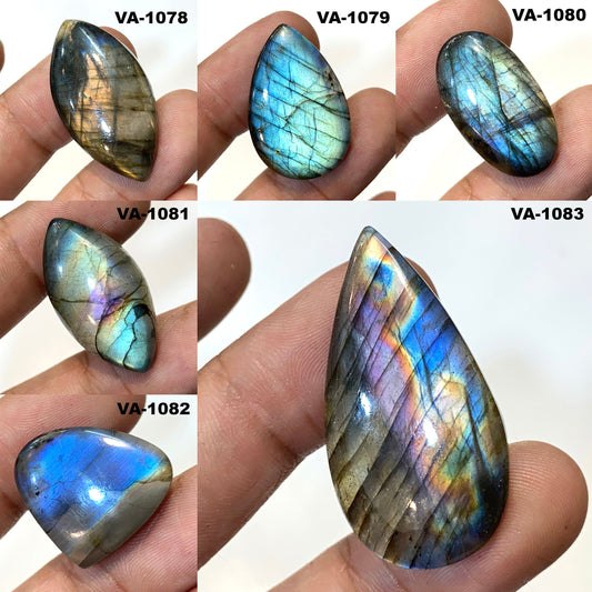 Natural Labradorite Cabochon – Mixed Shape Blue Flashy Loose Gemstone Wholesale