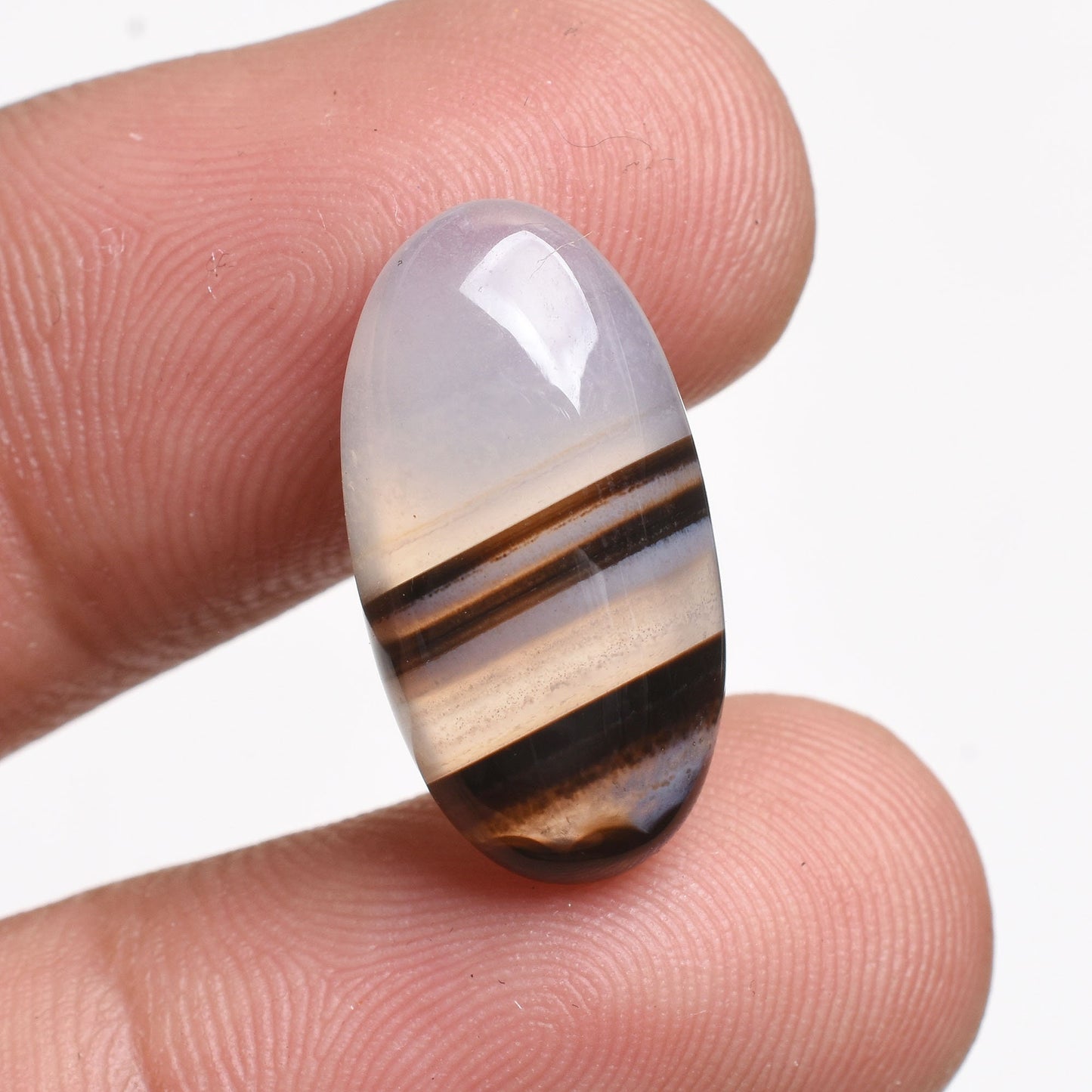 Natural Banded Agate Cabochons | Black Agate Stones in Multiple Shapes