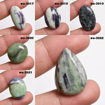 Rare Kammererite Gemstone - Purple & Green Cabochon for Jewelry