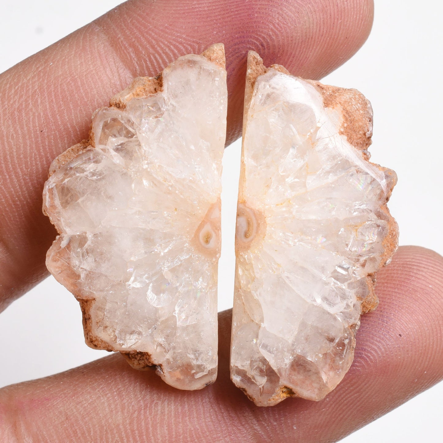 Dyed Solar Quartz Gemstone Pairs - Brown, Purple, Pink Druzy Slices for Earrings