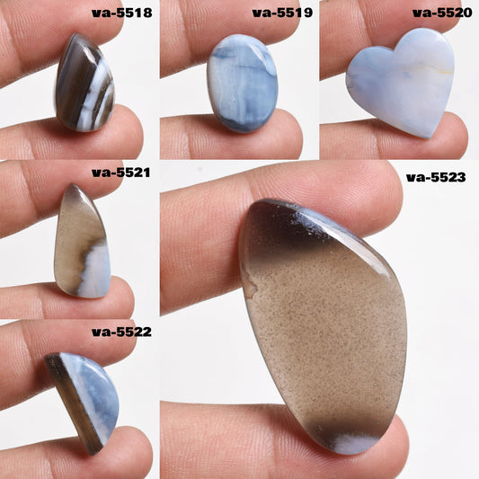 Natural Grey Blue Opal Cabochon – Crystal Loose Gemstone for Wholesale