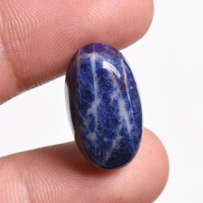 Natural Blue Sodalite Cabochon – Oval and Round Loose Gemstone for Jewelry