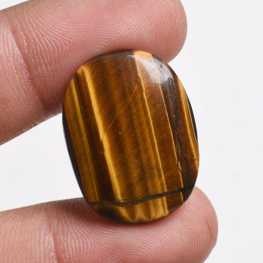 Natural Tiger Eye Cabochon - Loose Polished Gemstone with Shiny Finish