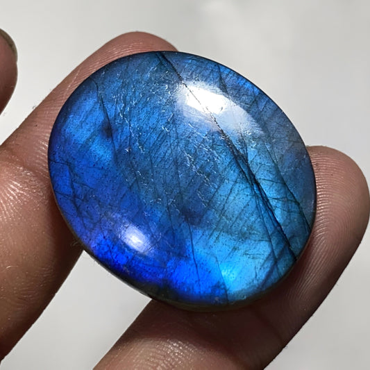 Natural Labradorite Cabochon - Smooth Gemstone - Oval Shaped