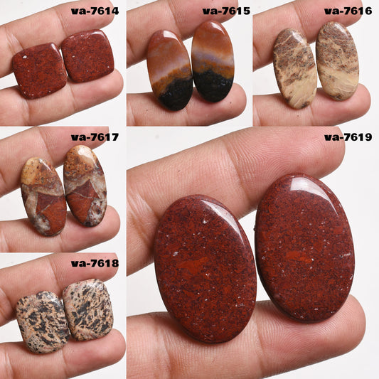 Natural Multi Gemstone Pairs - Wholesale Cabochons for Earring Making